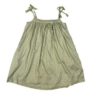 Julia Berolzheimer + Lake Womens Size S Poplin Day Dress Green Trellis